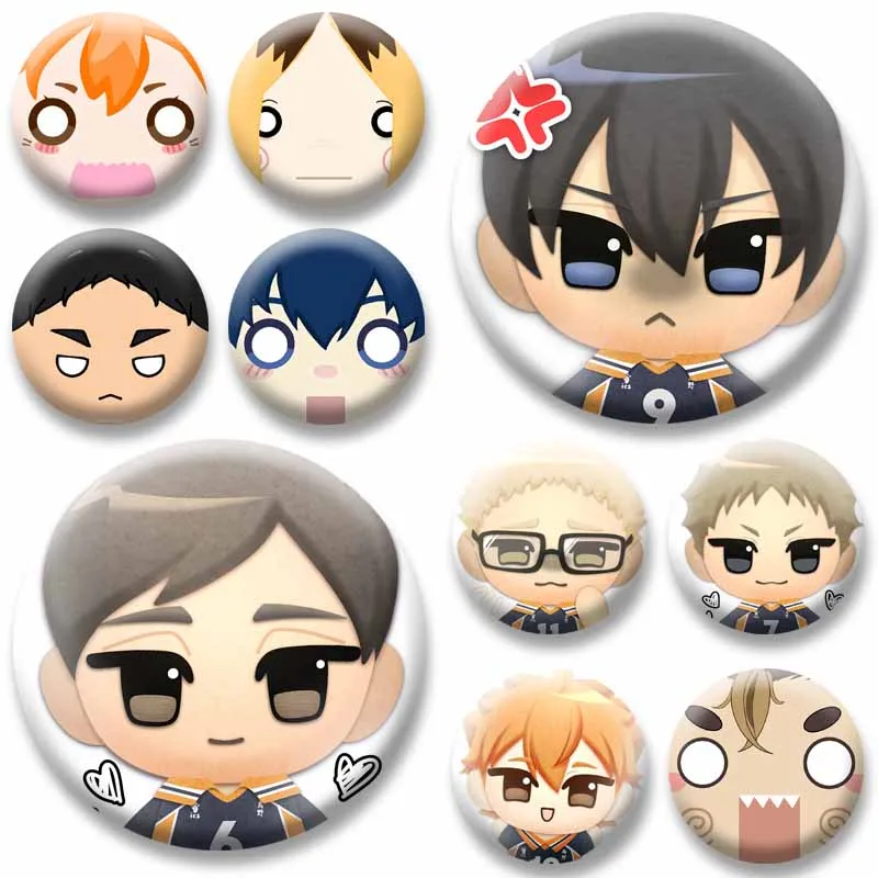 Cartoon Character Shoyo Tobio Button Pin Custom Anime Brooch Funny Cosplay Badge Bag Hat Jewelry Accessories Gift for Kid Friend