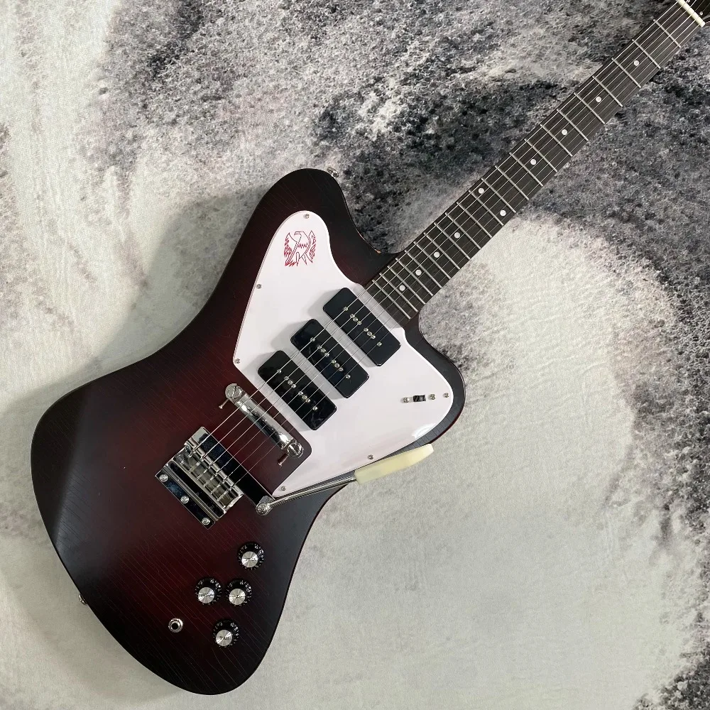 HOT Aged Wine Red Electric Guitar Triple P90 Pickups Mahogany Body Delivery Included