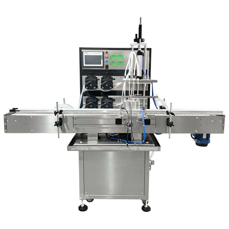 Full-automatic vertical peristaltic pump liquid filling machine anti-corrosion reagent essential oil perfume touch screen quanti