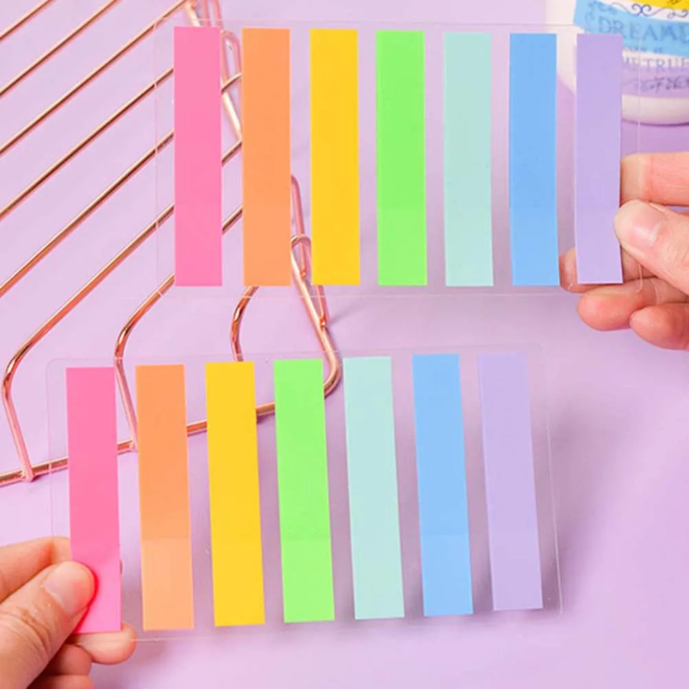 

1 Pack Neon Tabs Color Page Markers For Books Documents Writable Pet Memo Flags Fluorescent Index Notes