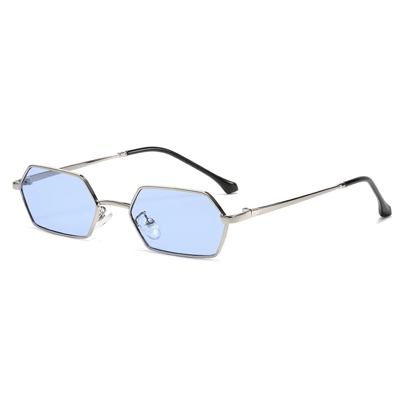 Nuevas gafas de sol de ciclismo personalizadas con montura pequeña para mujer, gafas de sol poligonales Retro, gafas de fotografía callejera a la moda para hombre UV400