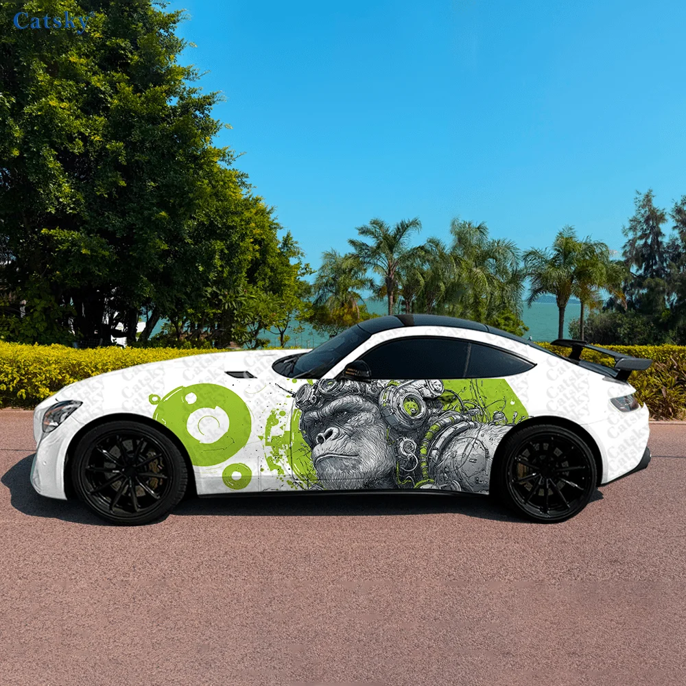 

Cool Gorilla Splash Car Vinyl Wraps Decal Self-adhesive PVC Sticker Suitable for Trucks SUV Decoration Auto Accessories Gift