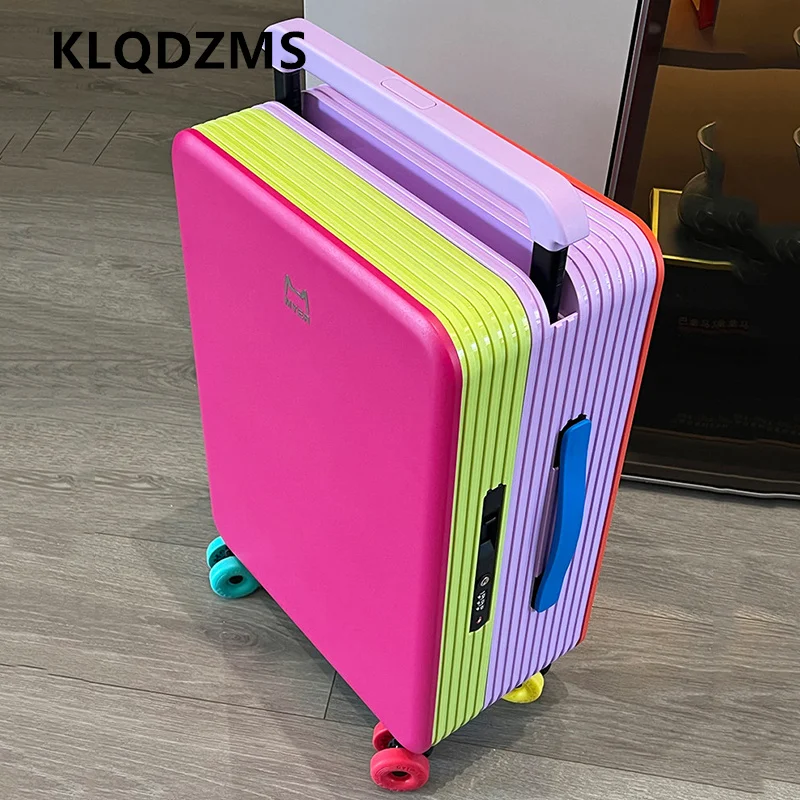 KLQDZMS Reisegepäck, 20 Zoll, 24 Zoll, ABS + PC, Boarding-Box, großes Fassungsvermögen, Trolley-Koffer für Damen, Universal-Rollenkoffer