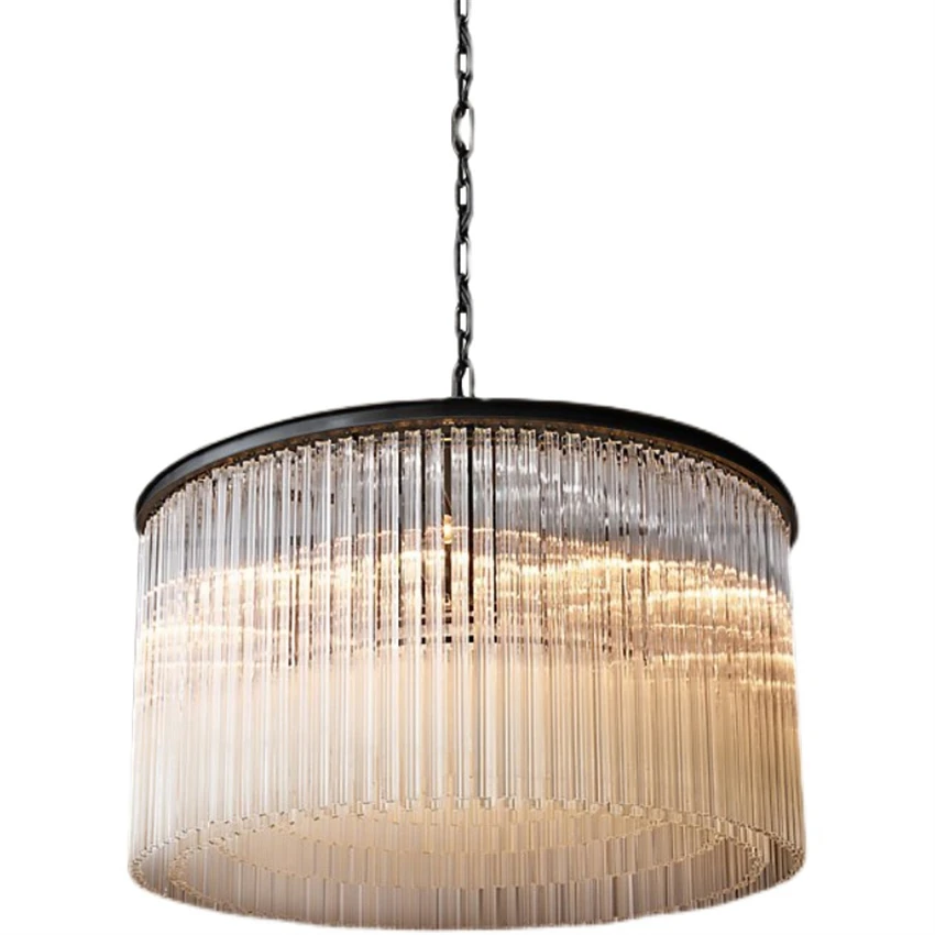 

Американский кантри винтажное кольцо стекло кисточка подвесные светильники роскошная одежда декор гостиной светодиодные подвесные светильники осветительные приборы