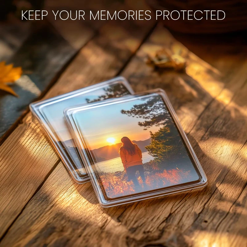 8/12/20/40 Pcs Wonderful Blank Photo Frame, Insert Fridge Magnets, Mini Magnetic Refrigerator Photo Picture Frames