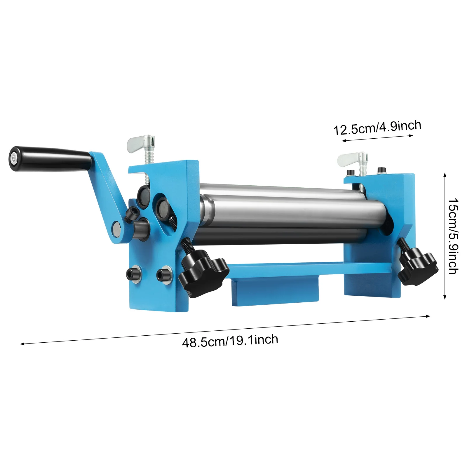 SJ 300 3-Rollen-Rundbiegemaschine, tragbare manuelle Rollblechbiegemaschine, verstellbares Biegewerkzeug für Stahl-/Kupferplattenrohre – Detail 1