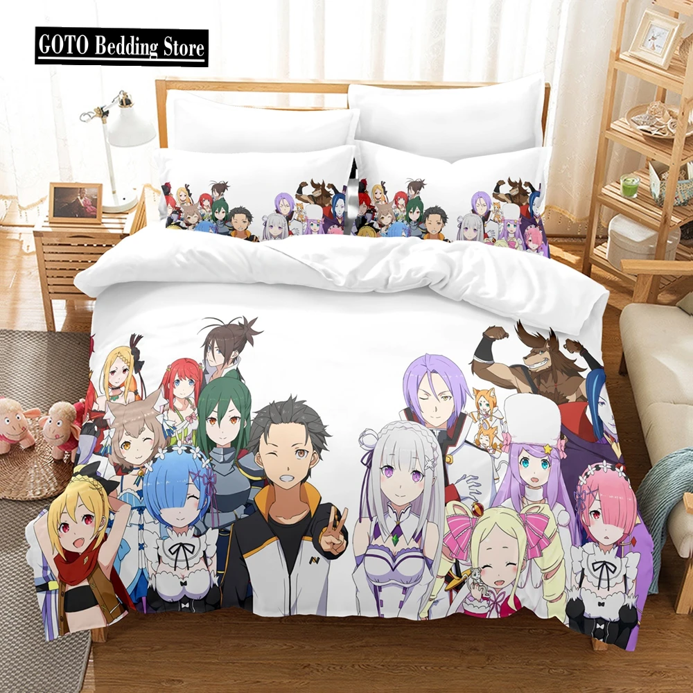 

Anime 3-Piece Duvet Cover Set Bedding Set Ultra Soft Breathable Microfiber Comforter Protector Cartoon Bed Cover Set Pillowcases