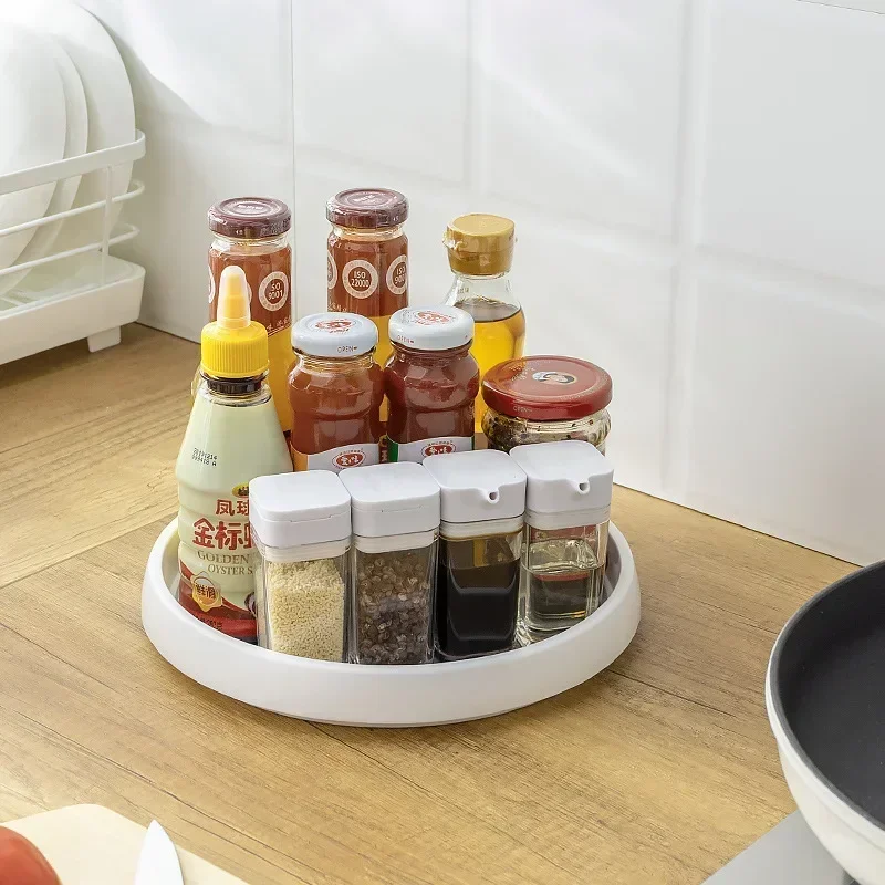 Spice Rack Storage Rack 360 Degree Rotating Turntable Storage Rack Suitable for Kitchen Cabinets and Countertops Storage Tray