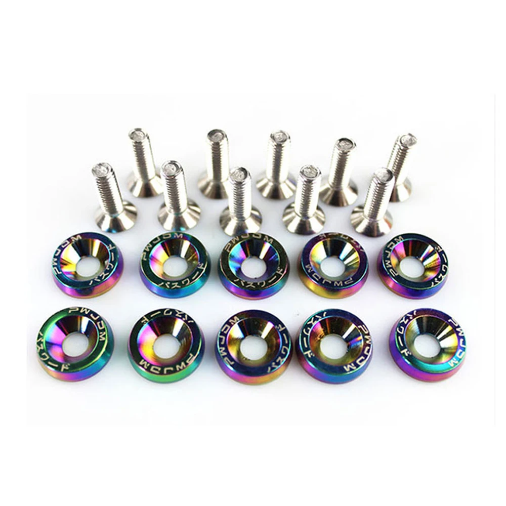 Accessaries Car Fasteners Engine styling Car Fender M6 JDM Washer Car Modified Washer Car Modified Bolts License Plate Bolts