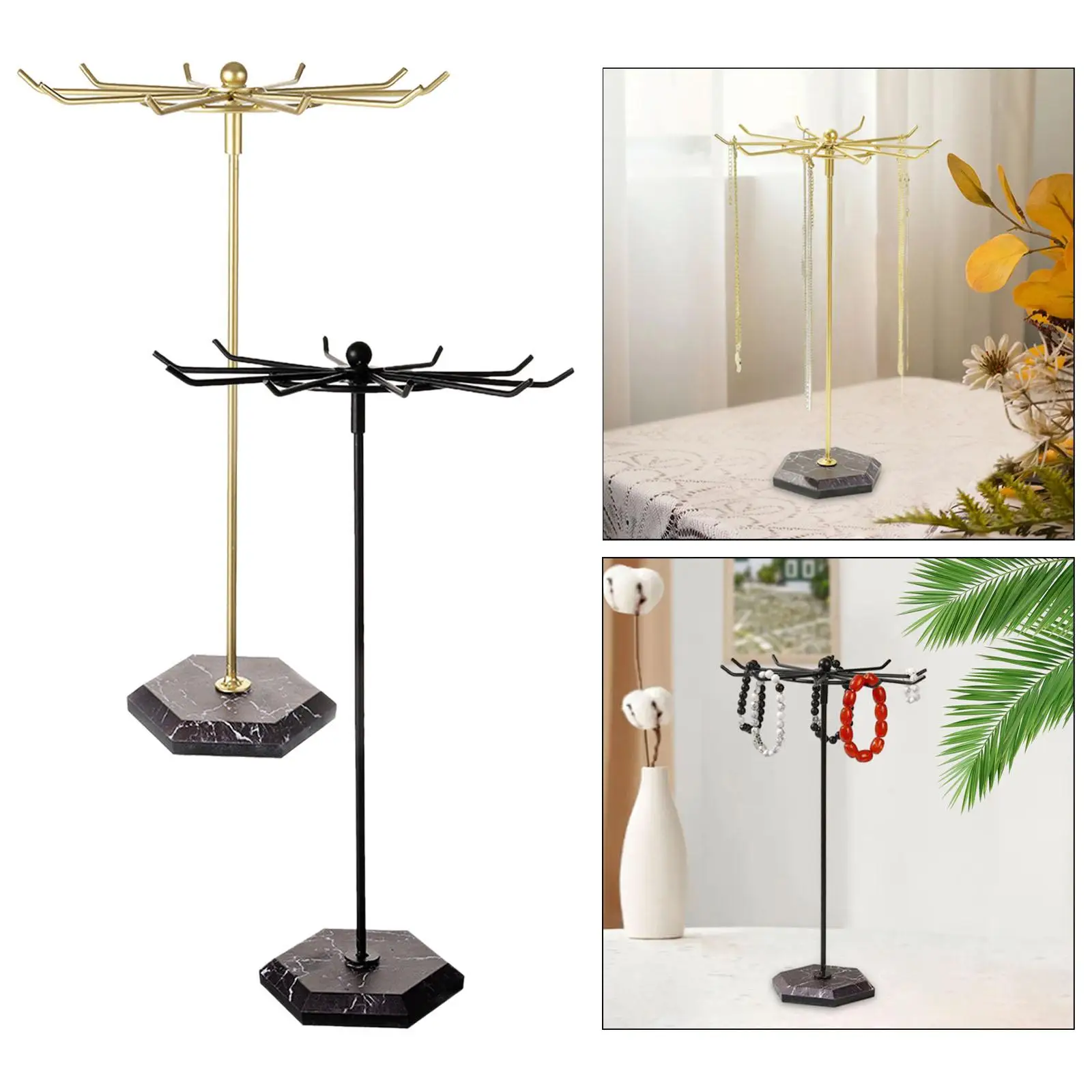 Display Necklace Holder Metal Jewelry Organizer Stand Jewelry Display Stand Jewelry Holder for Necklaces Pendant for Home Shows