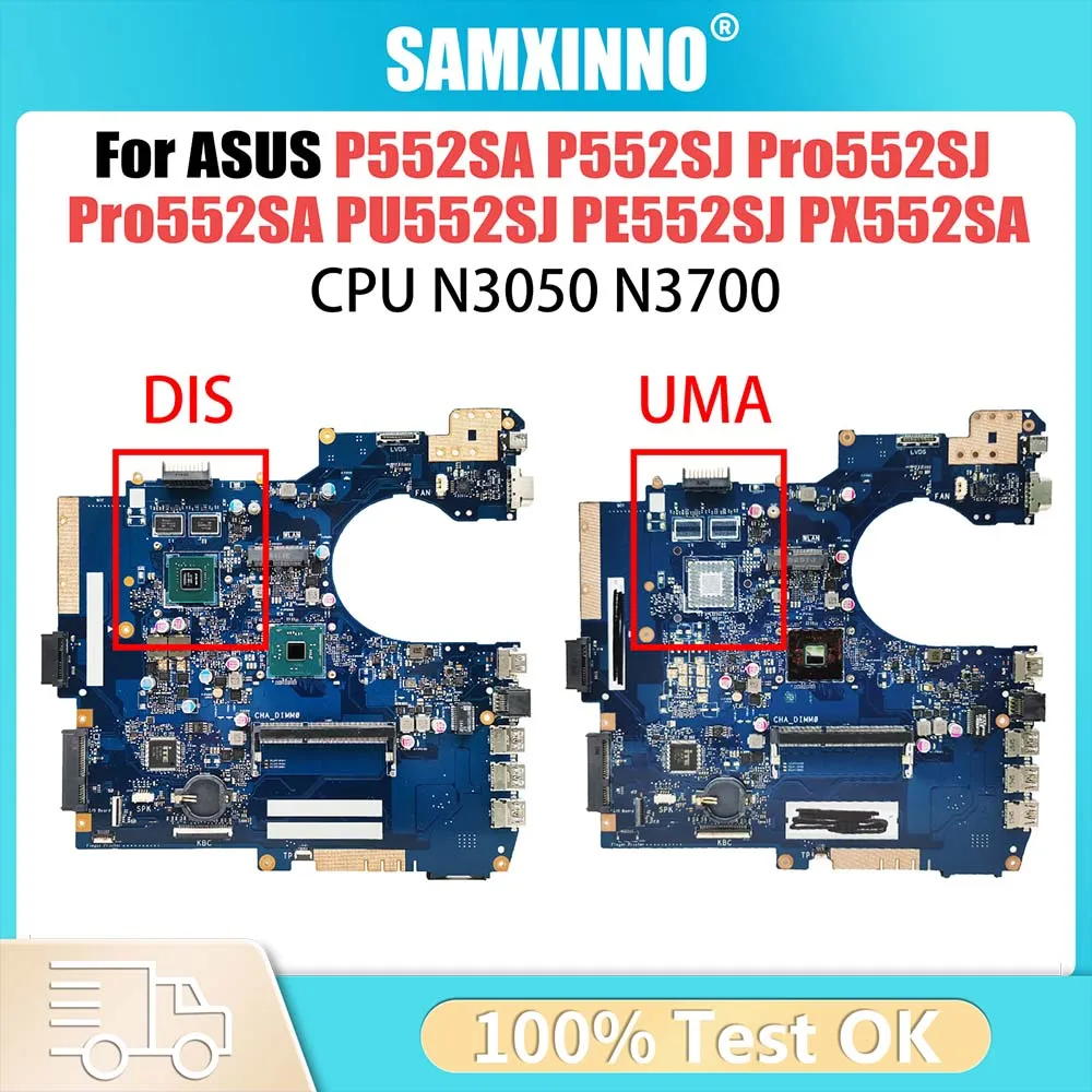 

Computer Mainboard For Asus P552SA Pro552SJ Pro552SA PX552SA PU552SJ PE552SJ Laptop Motherboard With N3050 N3700 CPU GT920M V2G