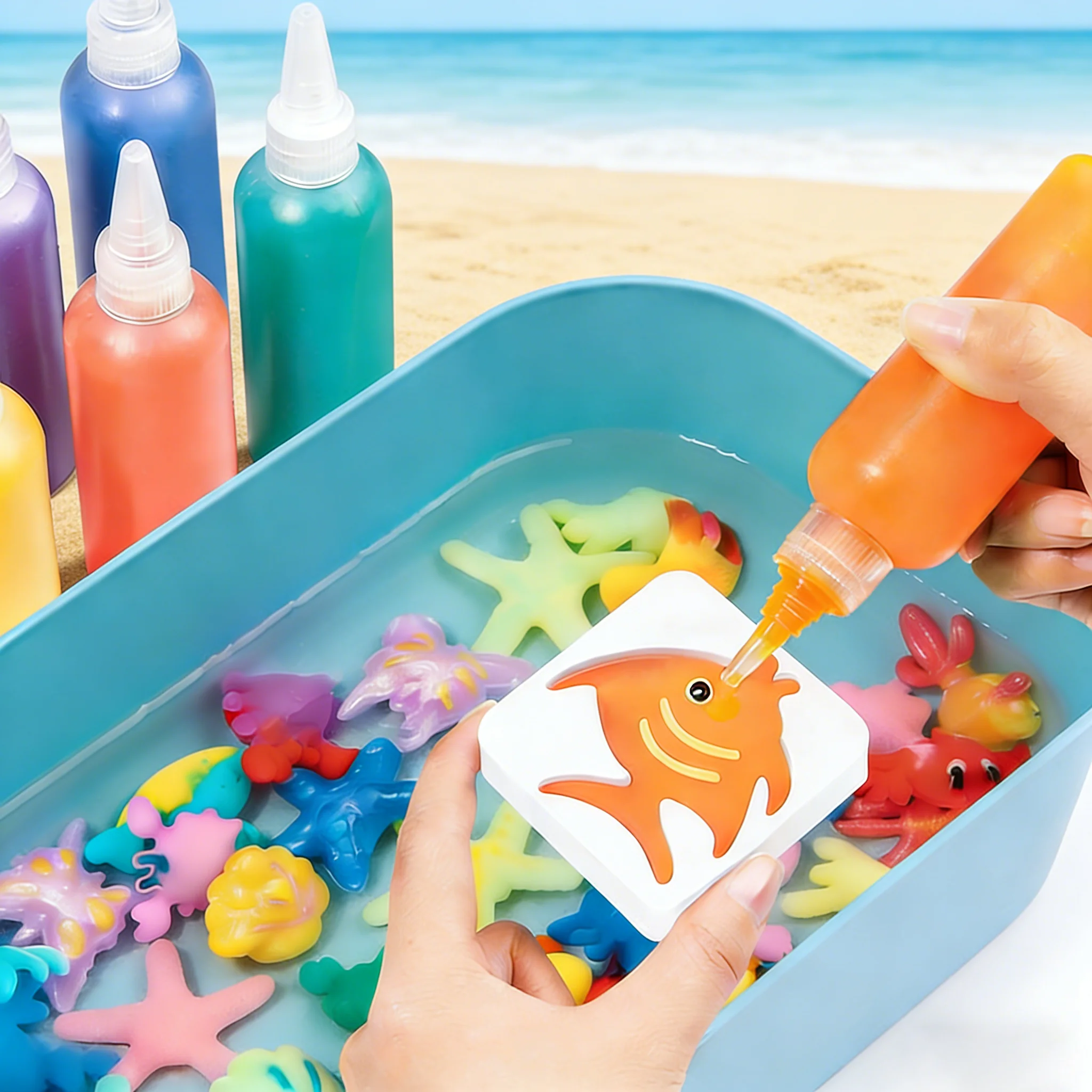 Magic Water Gel Ocean Mold Kit 3D DIY Fairy Elf Aqua Toy Safe Non Toxic Sensory Science Experiment Kids Gift