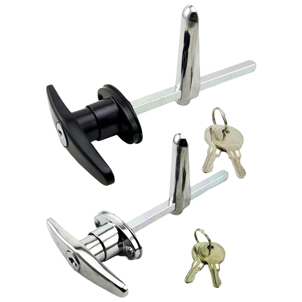 

T-Shaped Handle Lock Garage Door Lock Anti-Theft Zinc Alloy Lock Caravan Garage Cabinet Furniture Door Lock Home Hardware