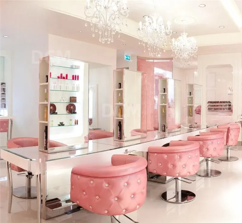Professional Hairdresser Shampoo Basin for Beauty Salon  Pink Hair Washing Chair for Head Spa Barber Shops