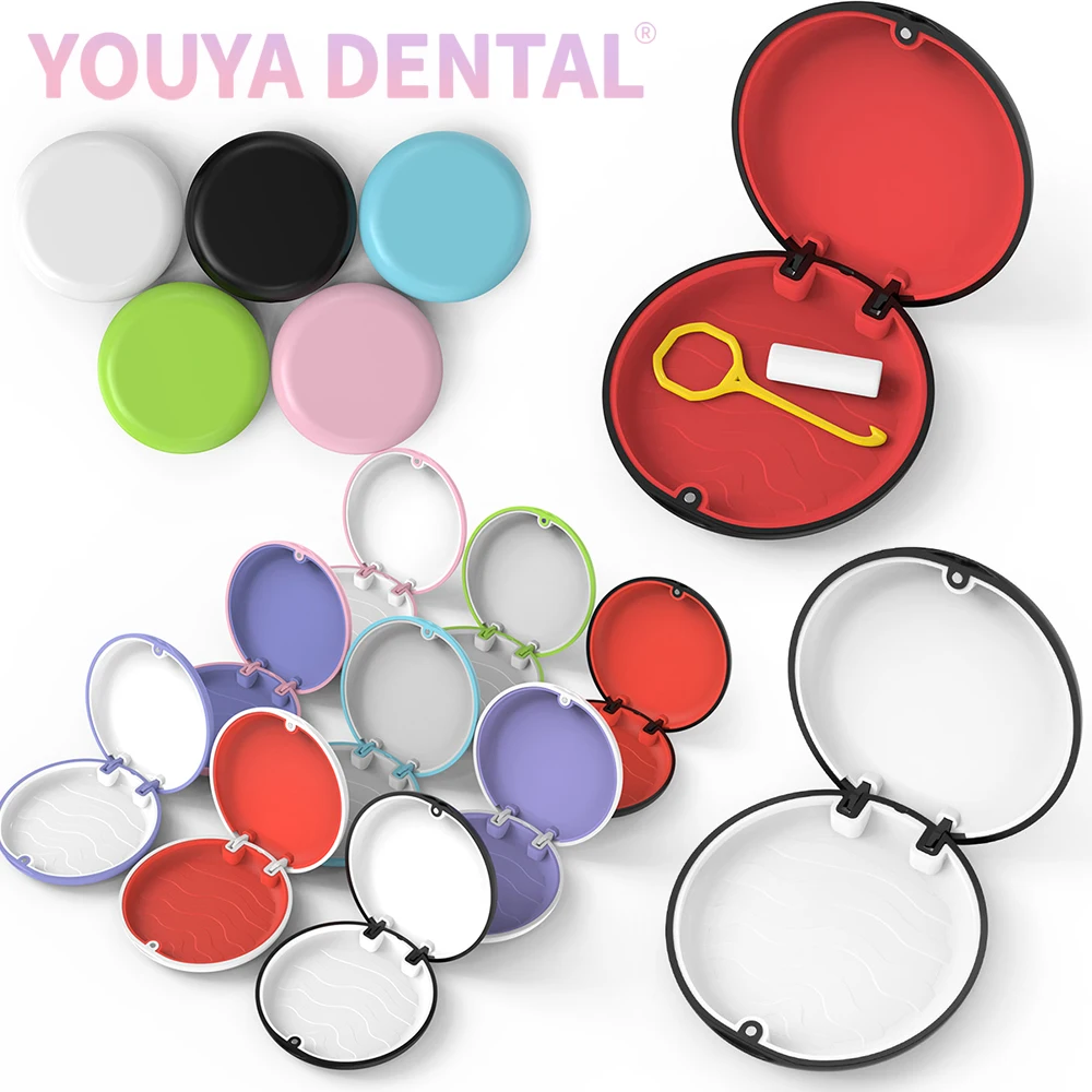 1PCS Orthodontic Retainer Case Mouthguard Container Denture Case Retainer Holder DentureCase with Magnetic Closure and Silicone