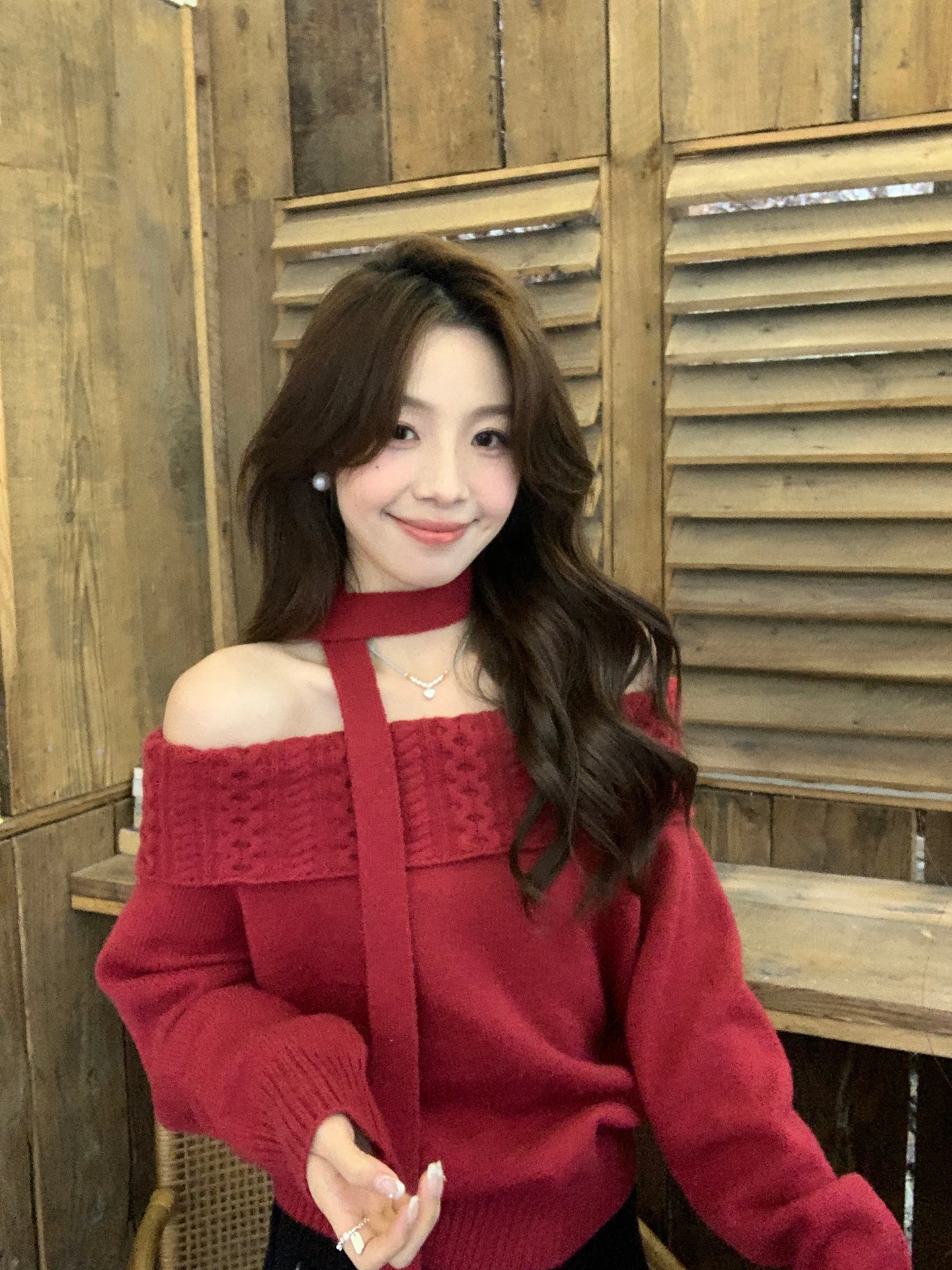 

Свитер Cisas Angel Gift из мягкой шерсти, на одно плечо, в корейском стиле, теплый, нежный, длинный, свободного кроя, вязаный