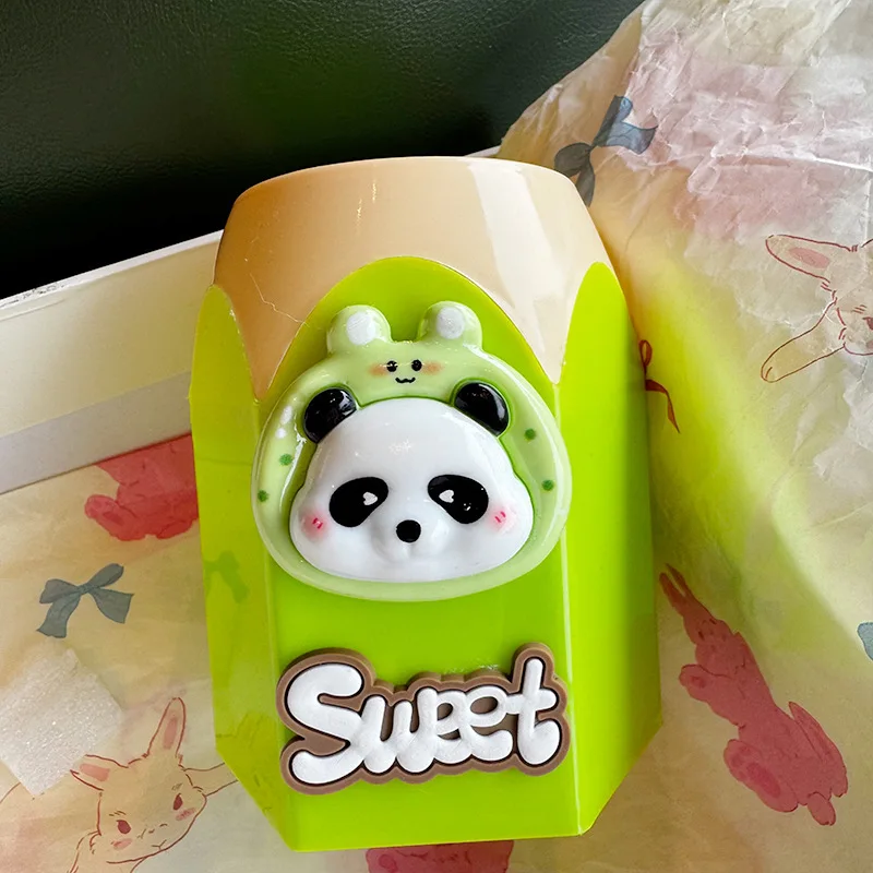 Desk Pen Storage Box Stable Creative Desk Pen Holder Panda Pen Bucket Large-Capacity For Children'S Room Student Study Desk