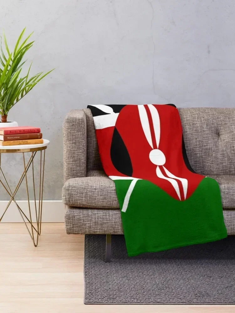 Kenya Flag Throw Blanket Sofas Heavy Soft Beds Luxury St Blankets