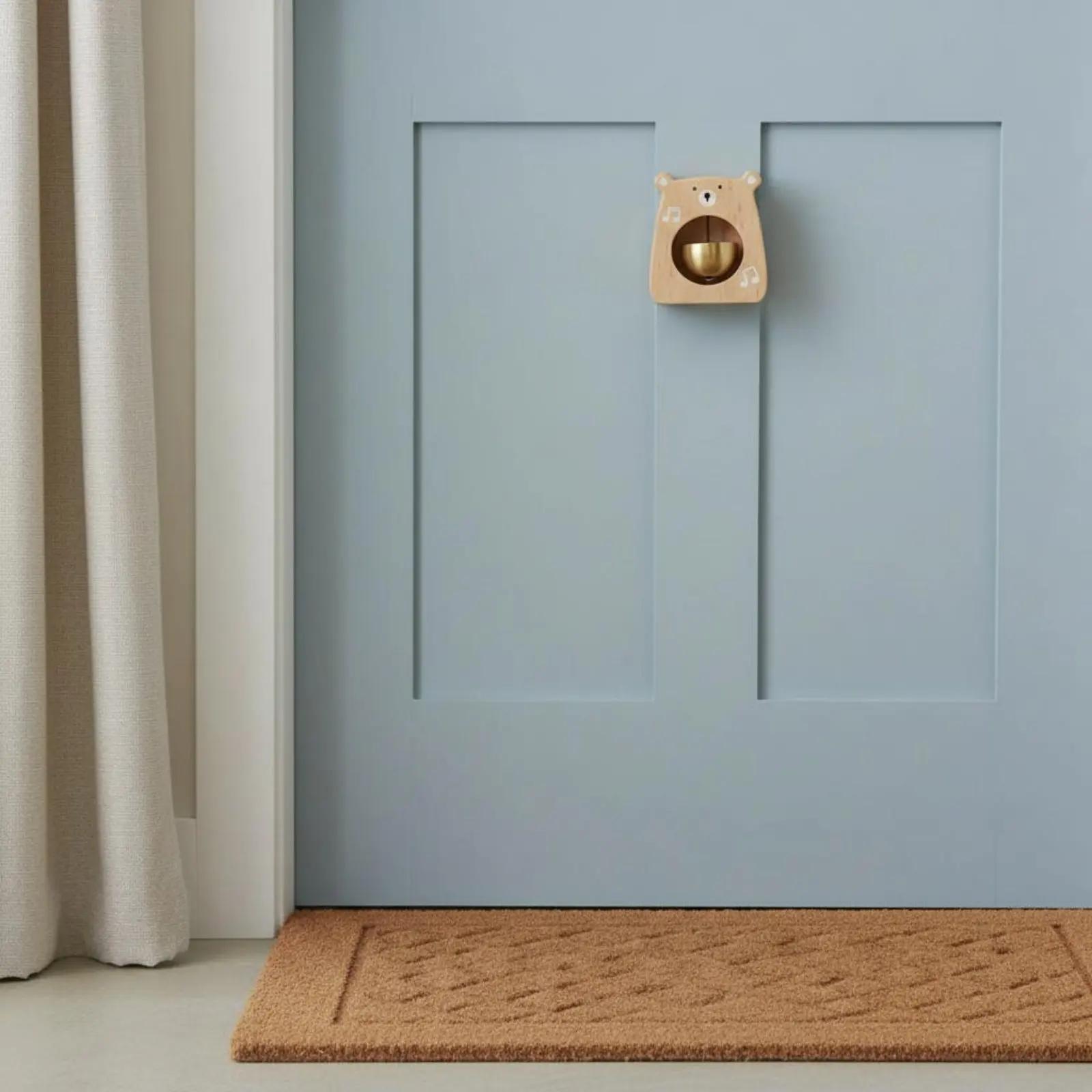 

Самоклеящийся дверной колокольчик в виде животного с успокаивающими тонами, милый дверной колокольчик-подвеска для магазинов, долговечный, на клейкой основе