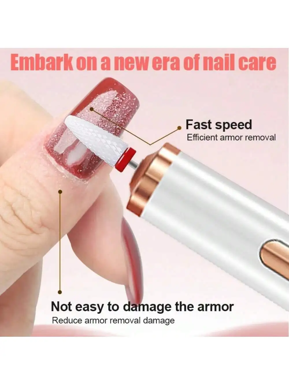 Ensemble de perceuse à ongles et sèche-ongles 2 en 1, stylo de polissage multifonction Portable, lampe LED portative, équipement d'art des ongles à double usage