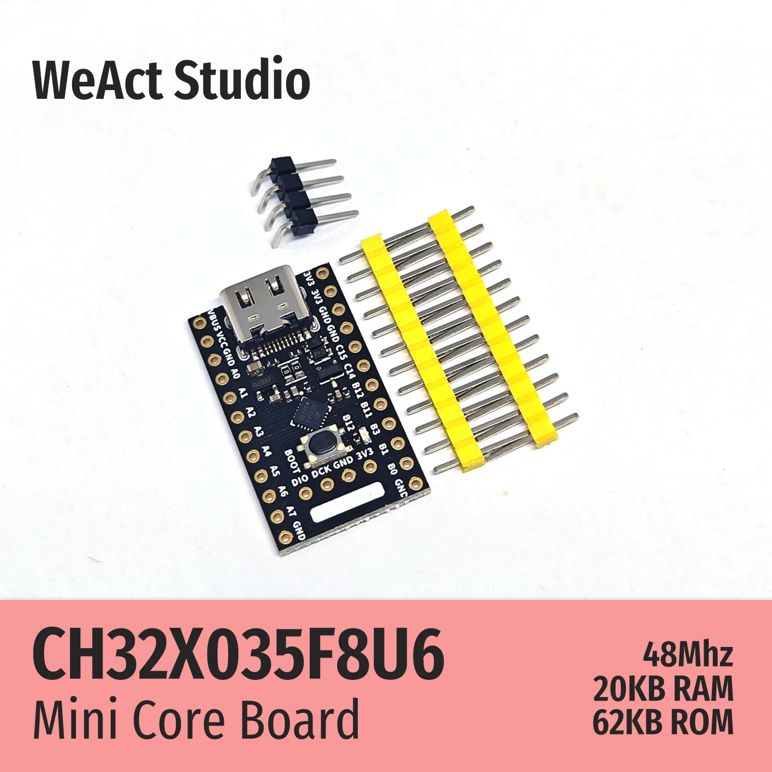 WeAct CH32X035F8U6 CH32X035F8 CH32X035 CH32 USB PD Core Board Demo Board QingKe RISC-V Core  Board