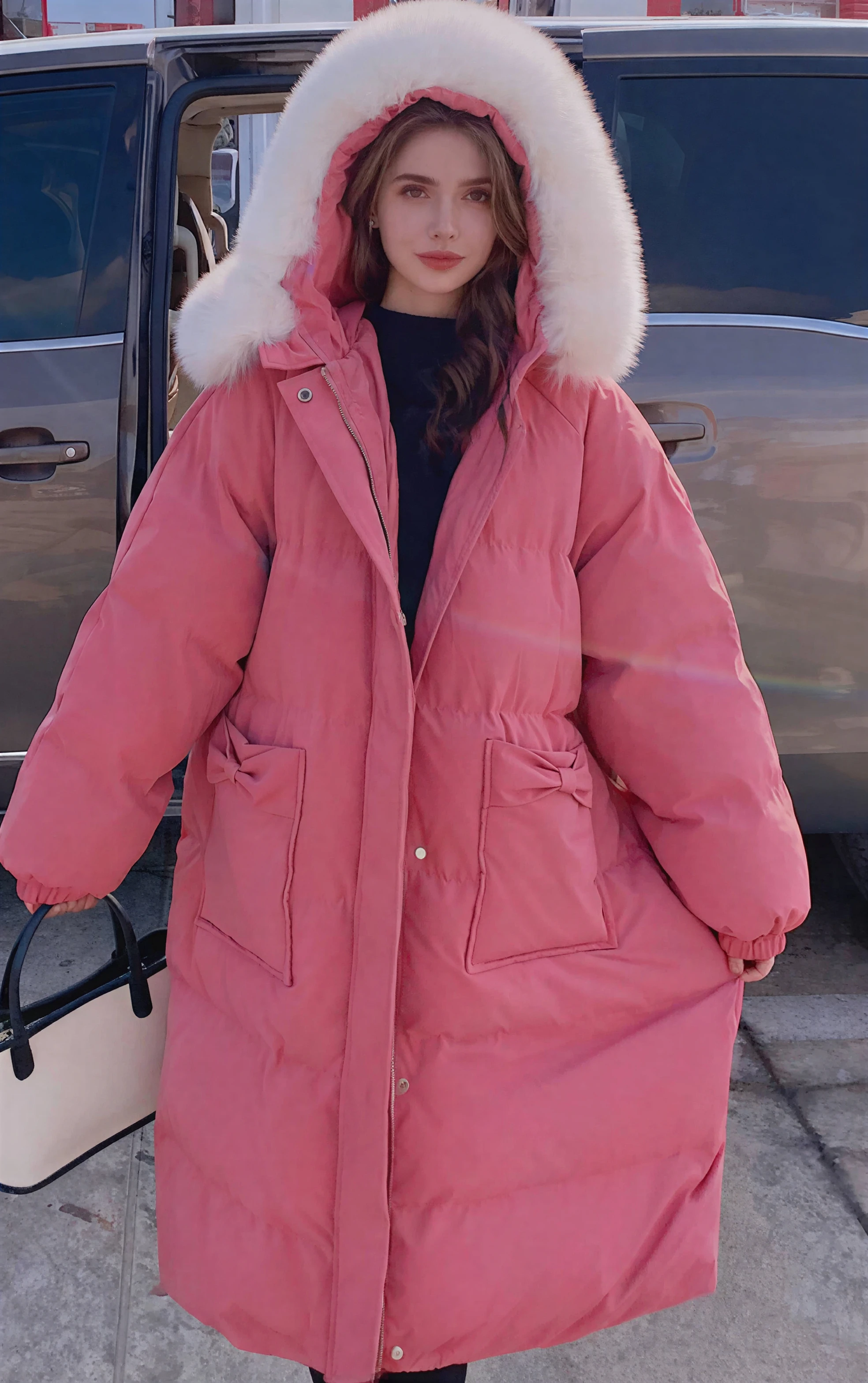 

Parkas Womens Unisex Winter Polyamide Downfilled Double-Layered Multi-Pockets Zip-Up Functional Techwear Insulated Hiking Tender