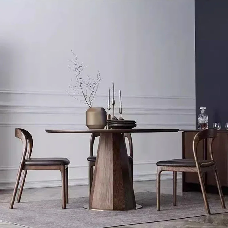 كراسي طعام للدراسة باللون البني كرسي أنيق وبسيط لغرفة الاجتماعات وكراسي تناول الطعام في صالونات التجميل بتصميم Poltrona أثاث المطبخ