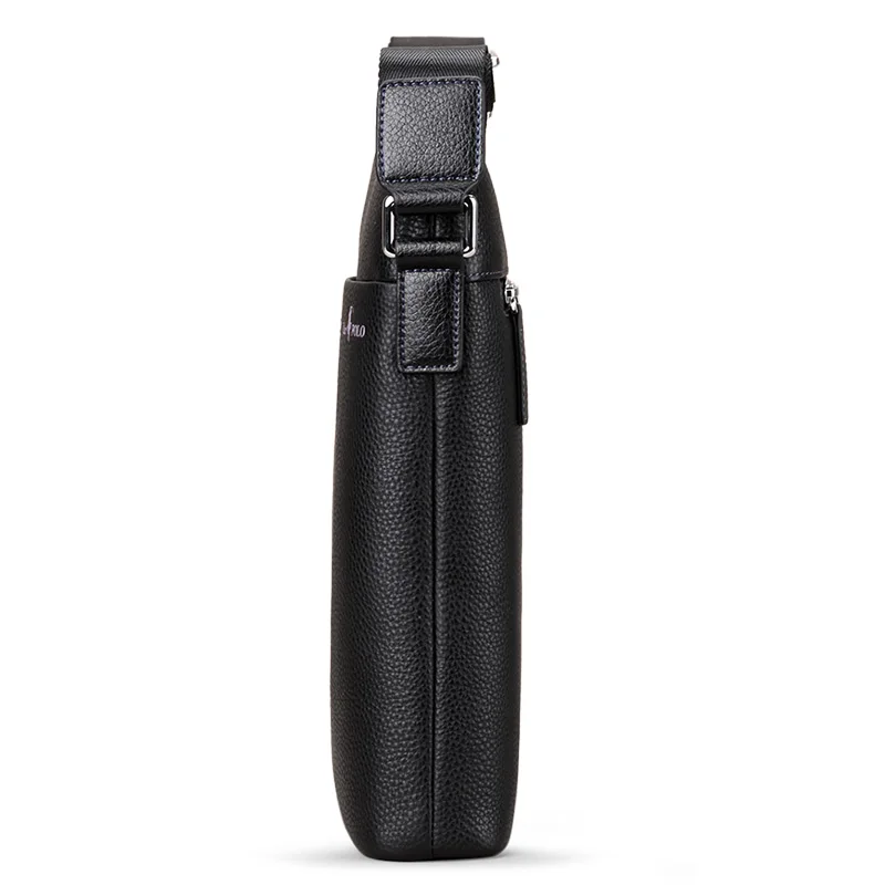 Men\'s leather single shoulder backpack, large capacity travel bag, fashionable crossbody bag