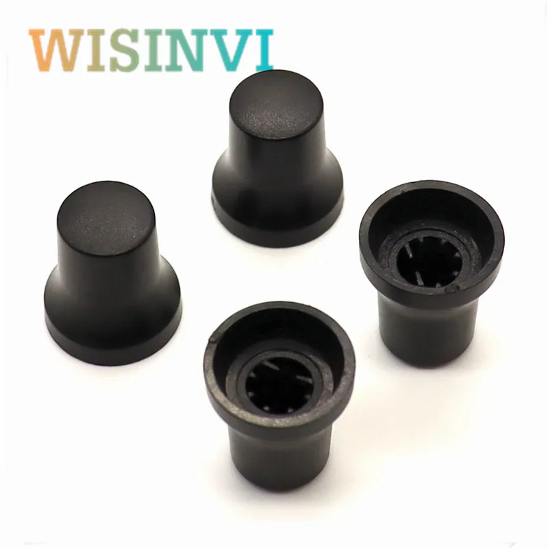 10PCS 17.5*19.5mm Plastic Half Shaft Knob Diameter 17.5mm Height 19.5mm Potentiometer Encoder Knob D-Shaped Inner Hole 6mm
