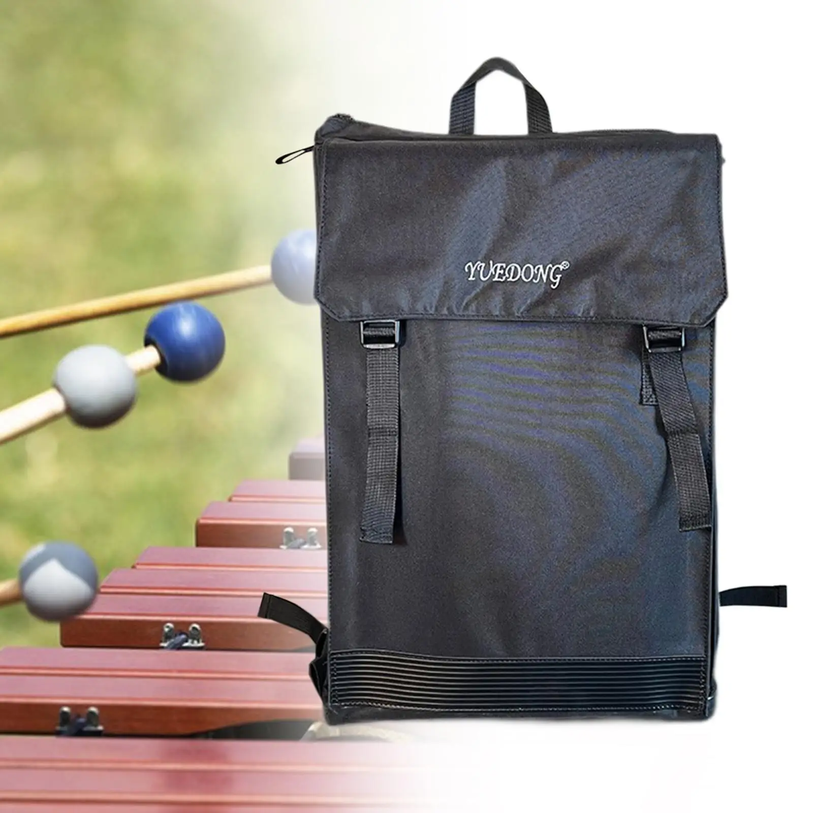 Drumstick Storage Bag Marimba Mallets Bag Zipper Waterproof Divider Multi Storage Percussion Drumsticks Backpack for Practice