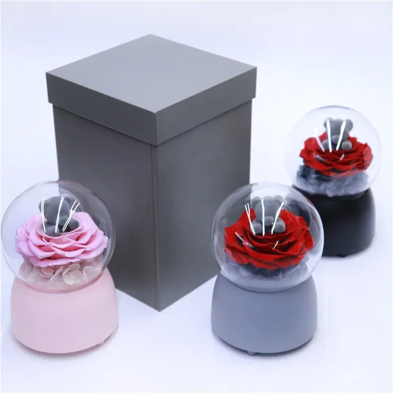 Eternal Flower Music Box, Preserved Fresh Flower, Exquisite Gift