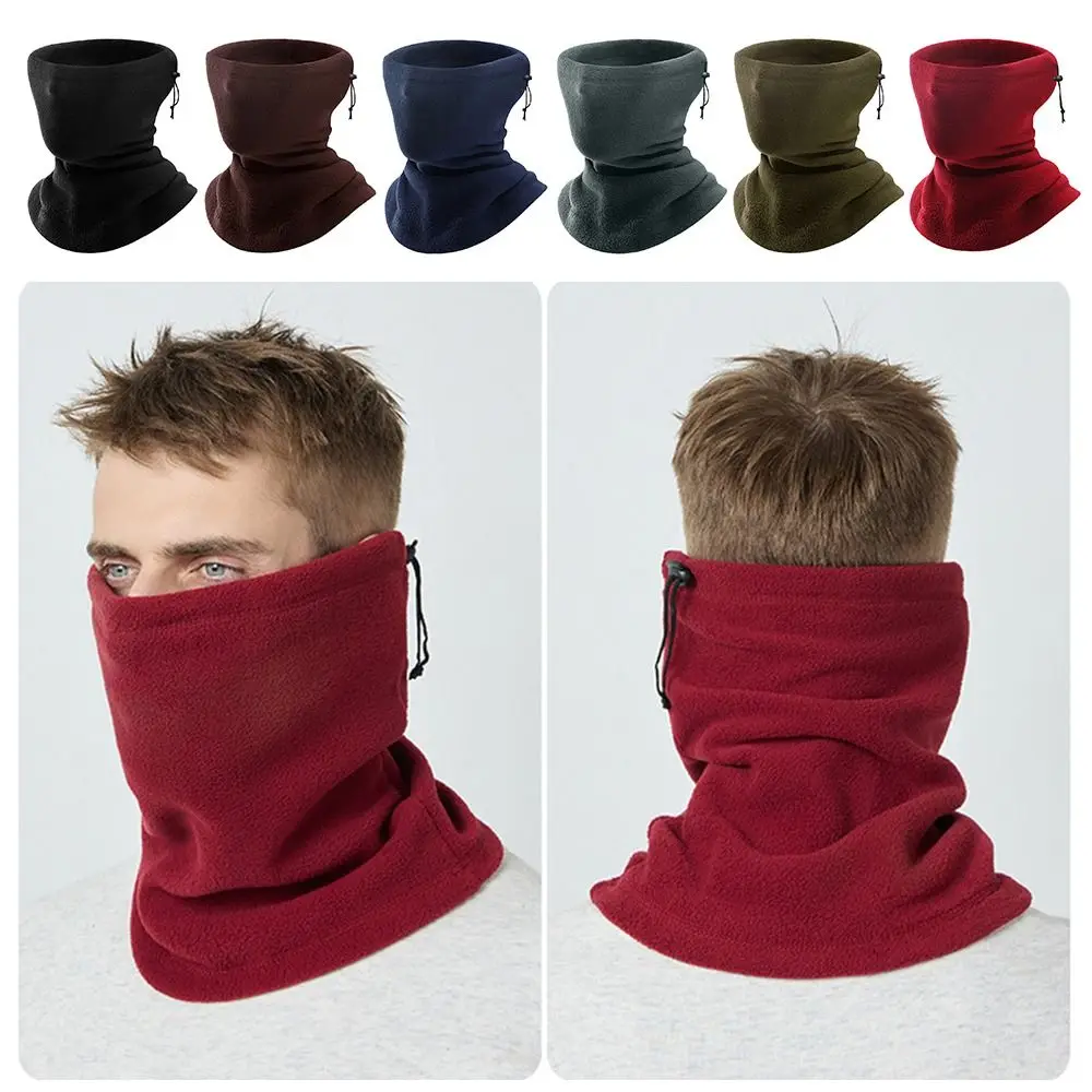 

Thermal Warm Plush Motorcycle Face Mask Windproof Circle Wrap Half Face Mask Neck Warmer Balaclava Cycling