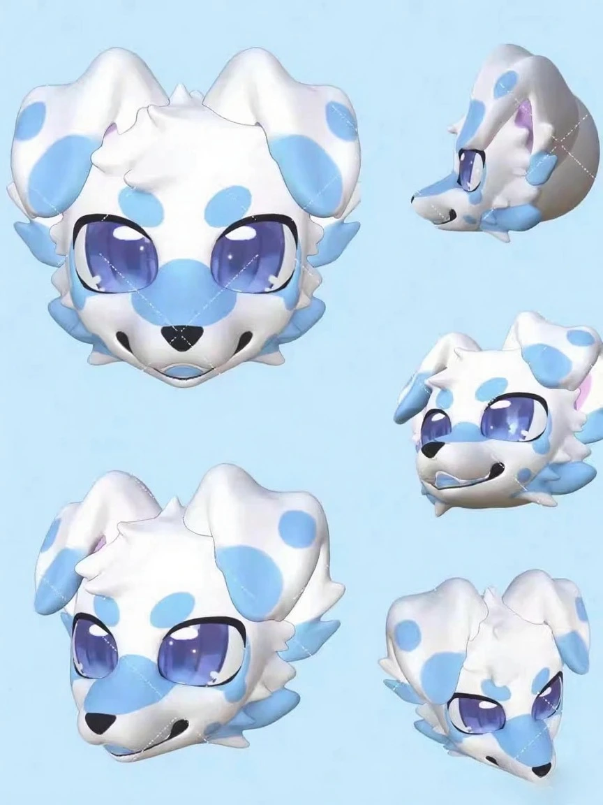 

Kemono Fursuit Mask Furry Cosplay beast costume long snouted skull Commonly Used in Feline Canids