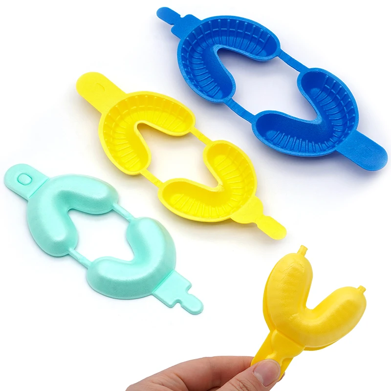 

20 пар одноразовых стоматологических оттискных ложек из фторированной пены S/M/L, материалы для стоматологов, пластиковые держатели для зубов