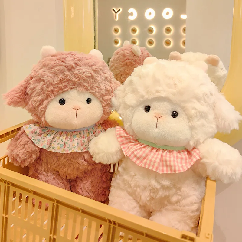 

30cm/40cm Cute Plush Lamb Toy Soft and Adorable Rabbit Sheep Stuffed Animal Dolls Pillow for Sleeping Kids Birthday Xmas Gifts