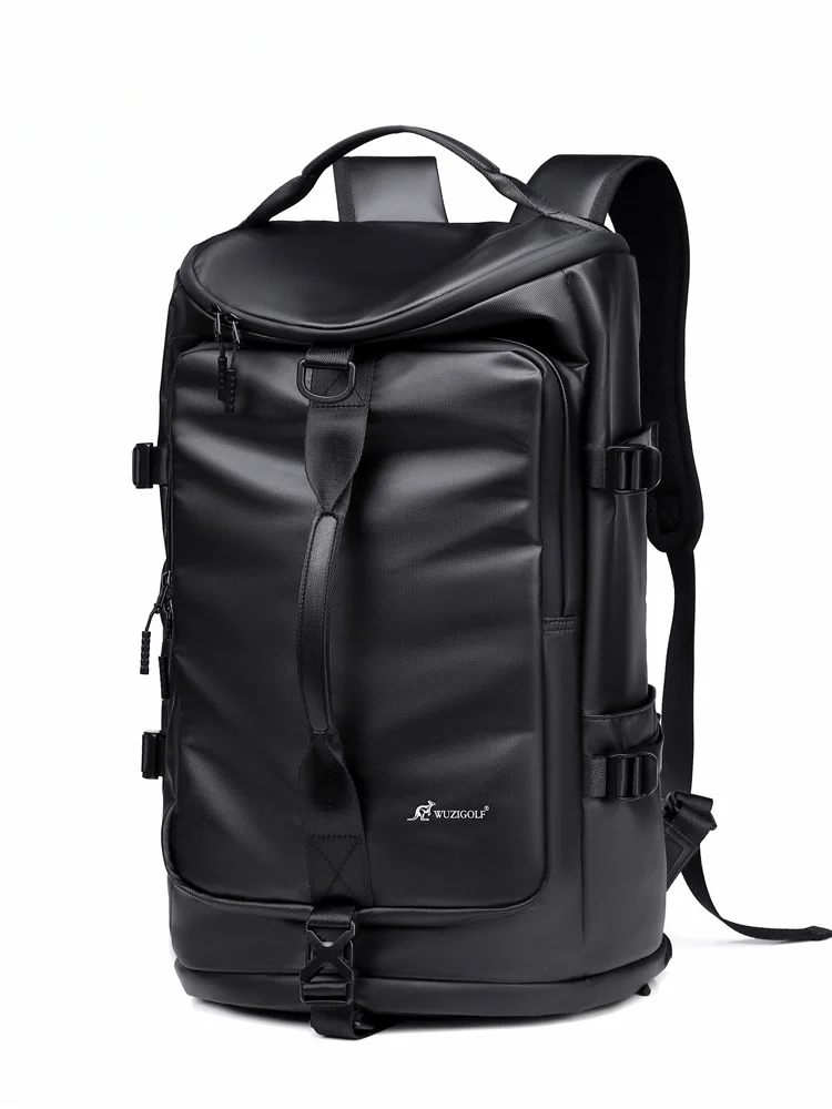 outdoor-travel-backpack-men's-waterproof-dual-shoulder-bag-independent-shoe-compartment-fitness-sports-crossbody-luggage-bag