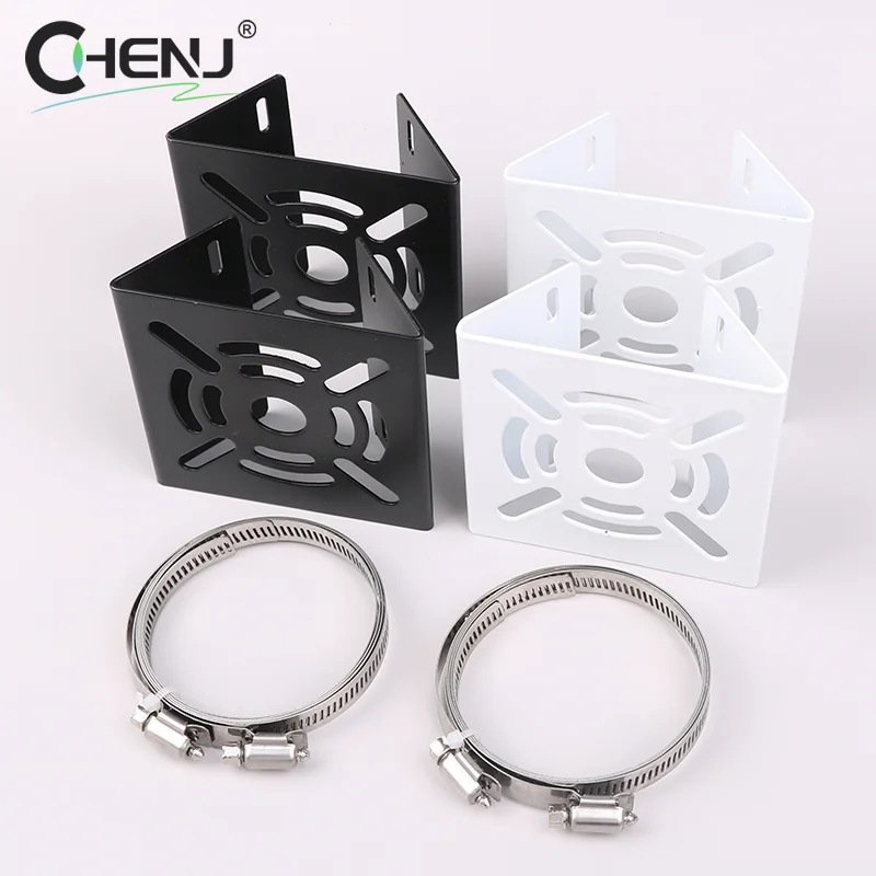 Light Pole Mount Holder Small Universal Joint Pole Column Holding Monitoring Bracket Camcorder Back Stand Iron Hoop Plate