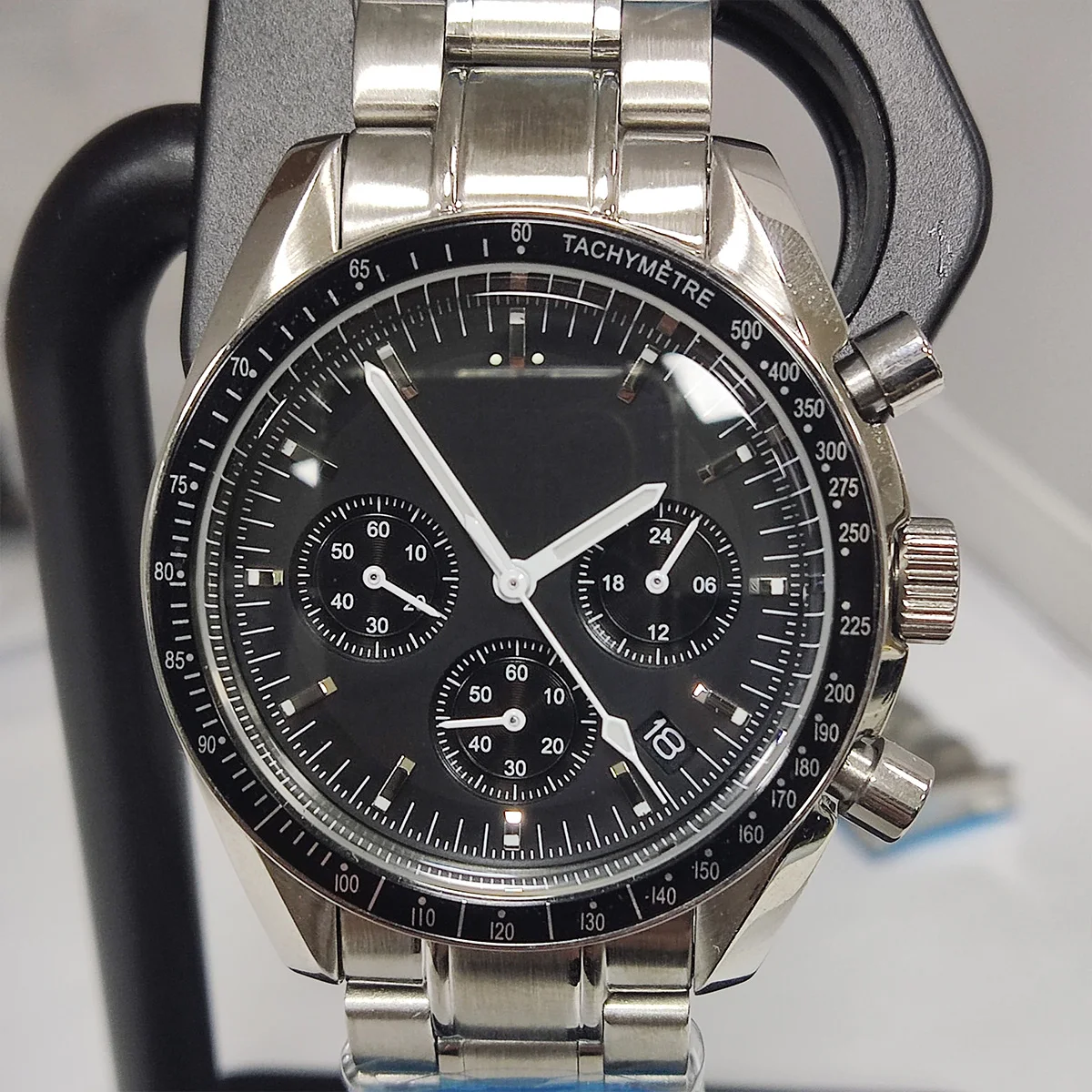 Custodia vk63 logo personalizzato nh35 custodie per orologi nh36 quadrante giappone cronografo al quarzo orologio VK63 movimento nh36 custodia elettronica multifunzione