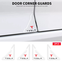 2Pcs Transparent Car Door Corner Cover Anti-Scratch Protection Sticker For Tesla Model 3 Y S X 2021 Roadster Cybertruck Juguete