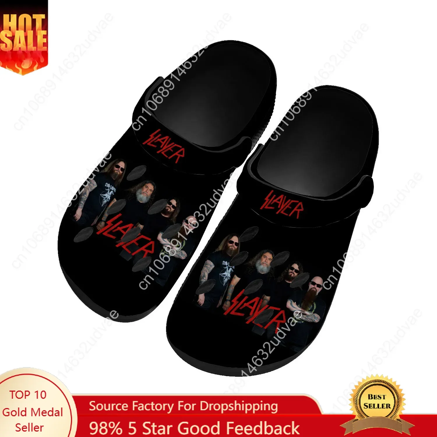 Slayer Bend Water Shoes Mens Womens High Quality Fashion Home Garden Clogs Customizd Sandals Beach Breathable Hole Slippers