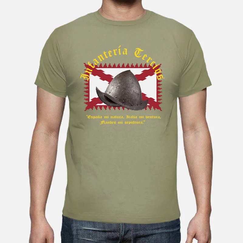 Spanish Tercios Infantry T-Shirt Summer Short Sleeve Casual Cotton O-Neck Men T Shirts Men Clothing