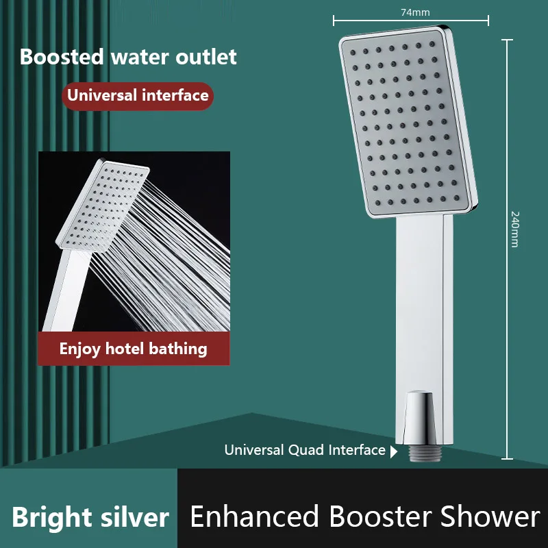 Home Supercharged Shower Head Bathroom Thickened Fall-Resistant Square Shower Nozzle Shower Accessories