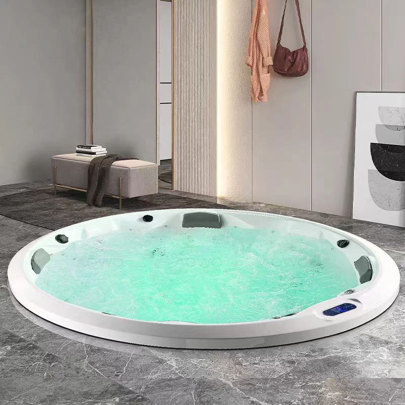 Foshan Hot Tub Cover Oval Hot Tube Outdoor Spa Batuthbs Container Spa Jacuzziss Grey Salon Bath Tub Abs Armrests Bathtubs Ssww