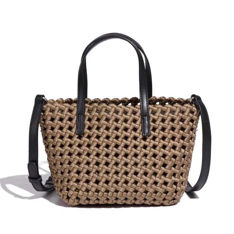 

New versatile crossbody bag woven shoulder bag retro handmade strap vegetable basket bag travel beach handbag bag women