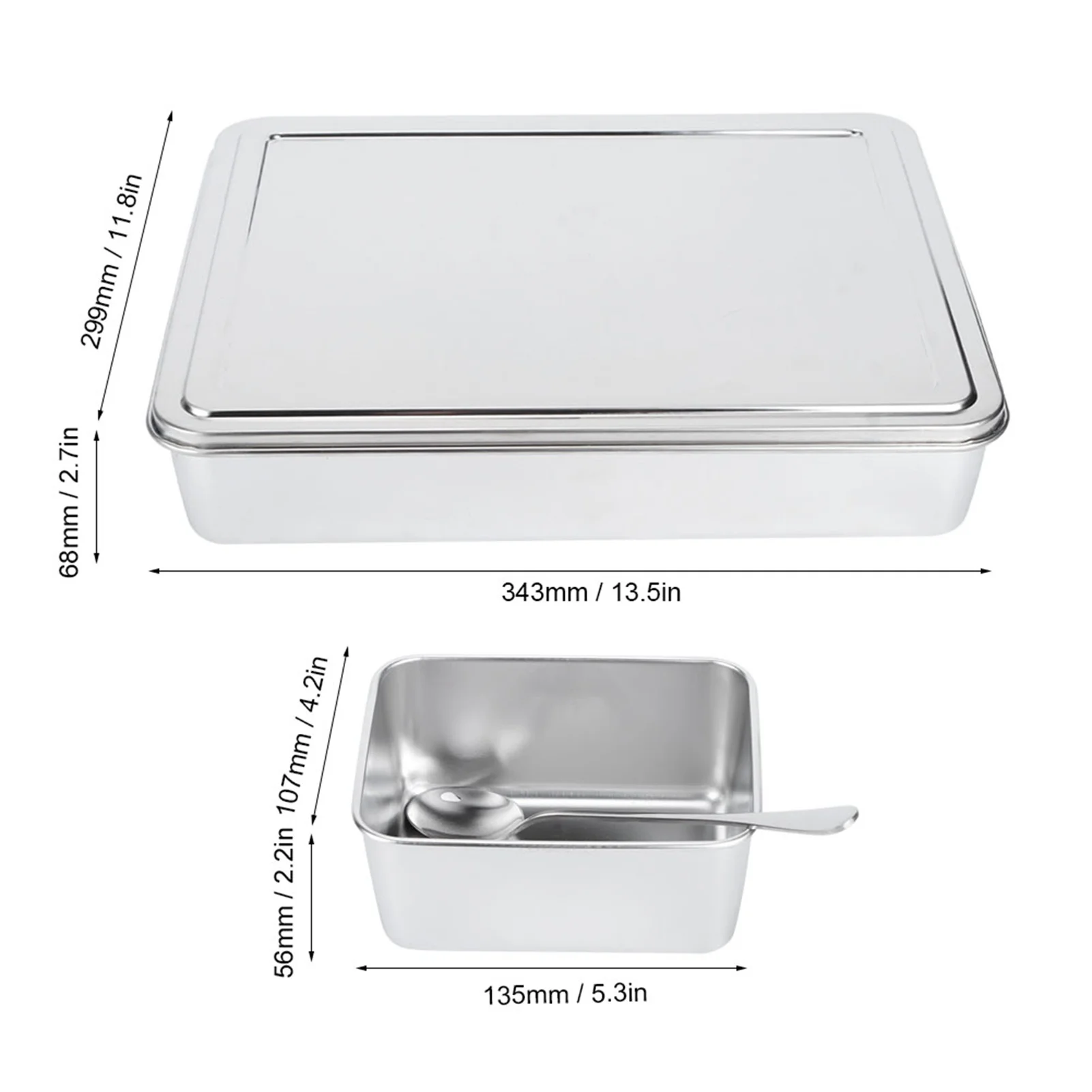 6-Grid Stainless Steel Seasoning Box Set with Spoons Condiment Storage Containers with Airtight Lids for Kitchen Countertop