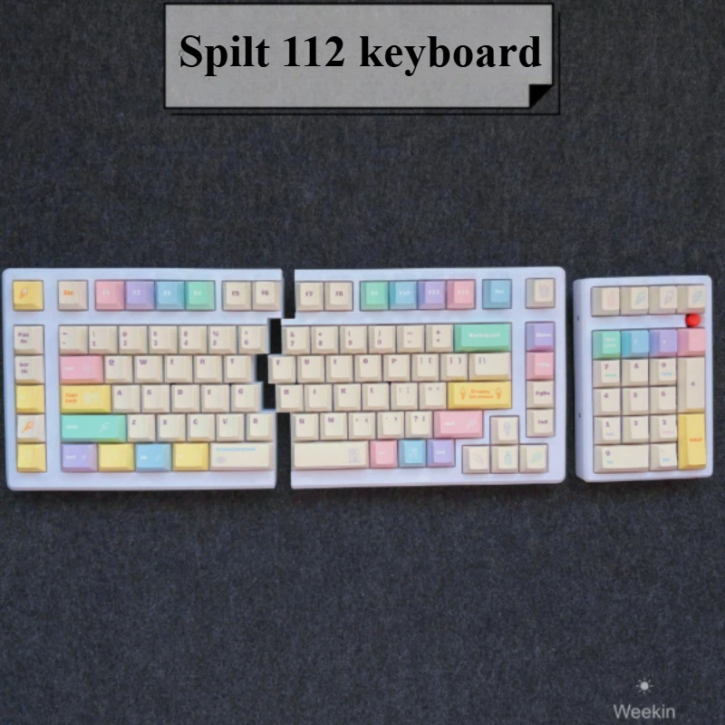 WK Wireless Triple‑split Keyboard Kit with TrackPoint Custom PETG Hotswap Single-mode Split Mechanical Keyboard Ergonomics Vial