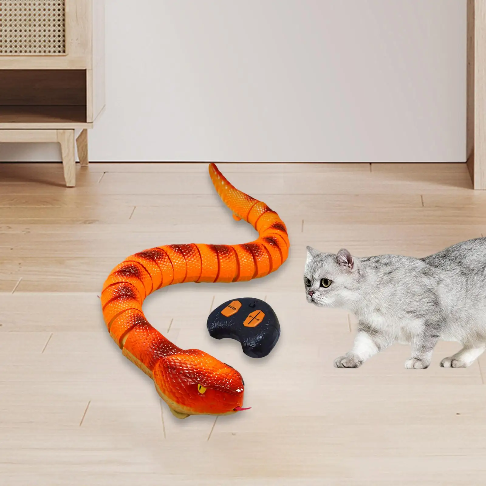 

Electric Simulation Serpent Snake USB Rechargeable Electric Fake Snake for Birthday Gift Interactive Toys Tricks Stage Props