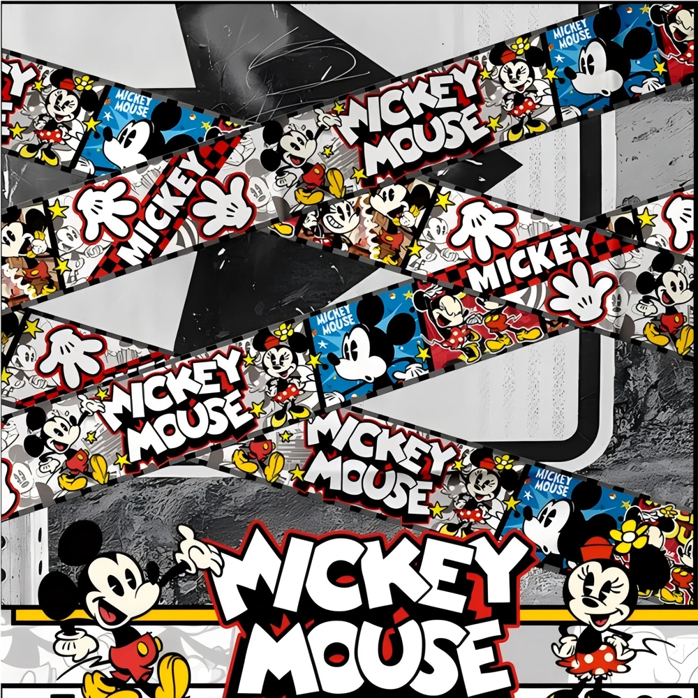 5 Metrów/Rolka Disney Anime Myszka Miki Kreskówka Taśma Laserowa Naklejki Artykuły Papiernicze Walizka Telefon Laptop Śliczne Naklejki dla Dzieci Prezent Dekoracja