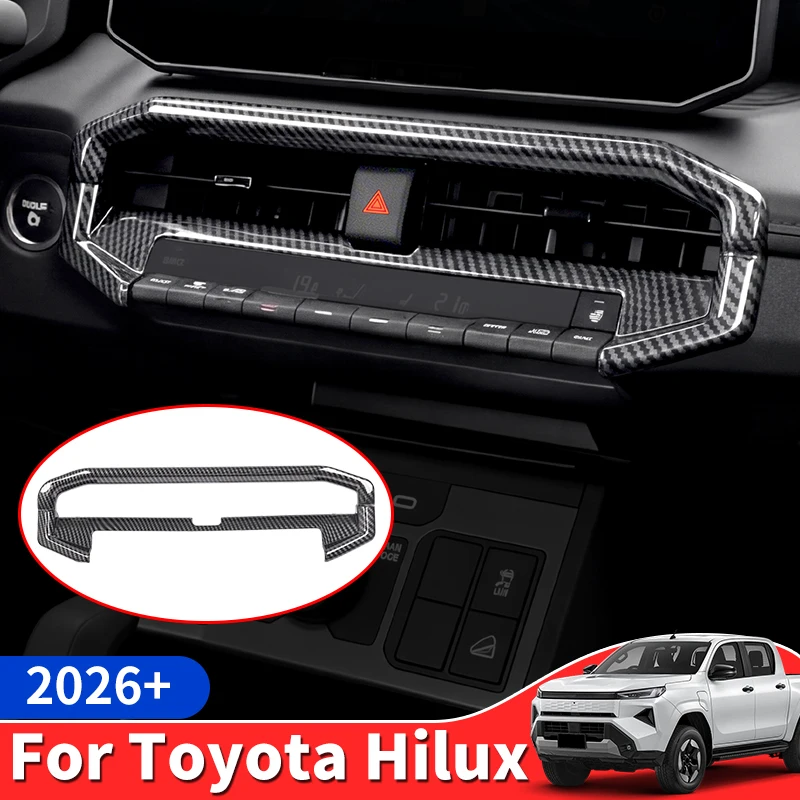 

For 2026 Toyota Hilux Hilux Pickup Truck Center Air Outlet Frame Precision Fit Easy Installation Anti-scratch Decorative Trim Ca