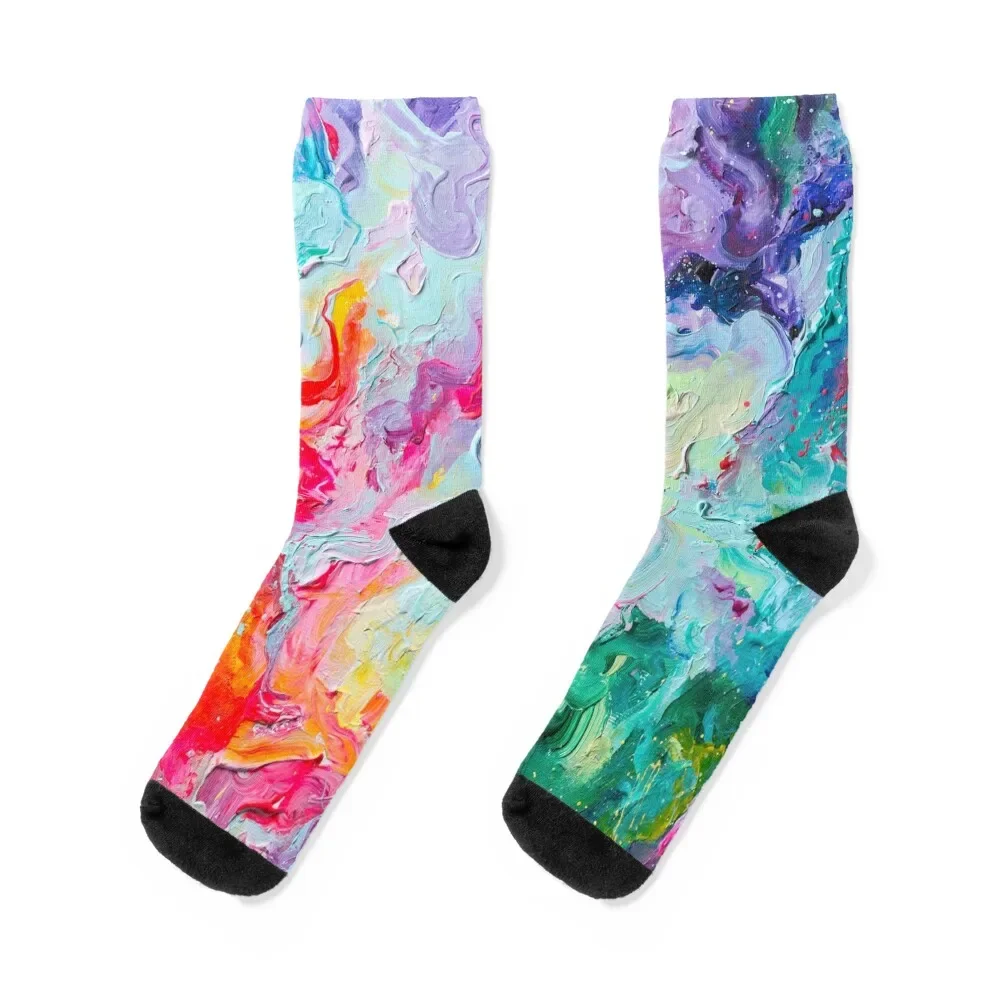 

Elements - Spectrum Abstraction Socks hiking professional running japanese fashion Boy Socks Women's